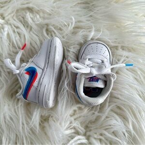 Nike Air Force 1 Baby Pink and Blue 3D Lace Up Shoes NWT